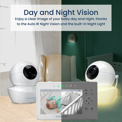 Babysense two-way talk with lullabies and white noise to soothe baby.