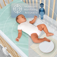 Babysense under-mattress sensor pad left crib detects micro-movements
