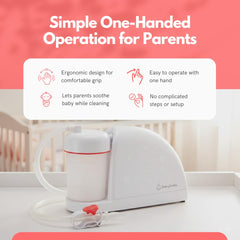 BabySmile detachable parts shown, easy to wash and sanitize