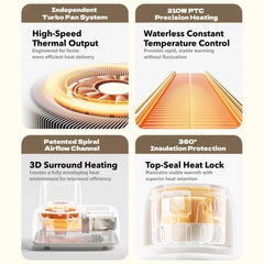 Babysmooth auto-shut-off ensures safe, worry-free heating.