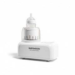 Babysmooth bottle-warmer-silent-shake enables whisper-quiet night feeds.