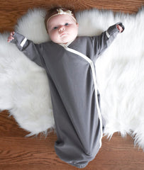Babysoy fold-over cuffs protect tiny hands and add warmth