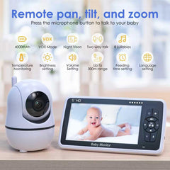 Babystar night vision with 4000mAh battery for all-night monitoring