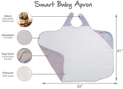 BabyToLove stay-dry loop-closure towel secures during bath time.