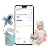 Babytone baby sleep monitor sock on foot tracks heart rate for peaceful overnight insights.