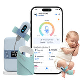 Babytone sock monitor base station displays real-time sleep data for quick checks.