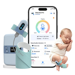 Babytone sock monitor base station displays real-time sleep data for quick checks.