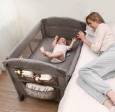 BabyWombWorld bassinet bedside sleeper promotes familiar sleep space for newborns.