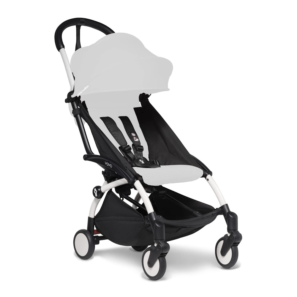 Babyzen YOYO2 frame in white showing compact, city-ready design