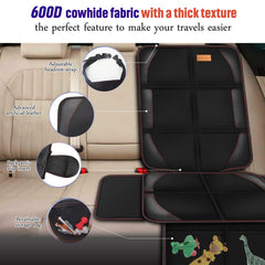 Bacgnyer side pads extend protection along the seat edges.
