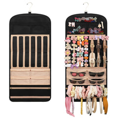 Bagmoly large-capacity organizer mounted on wall for quick access to hair accessories.