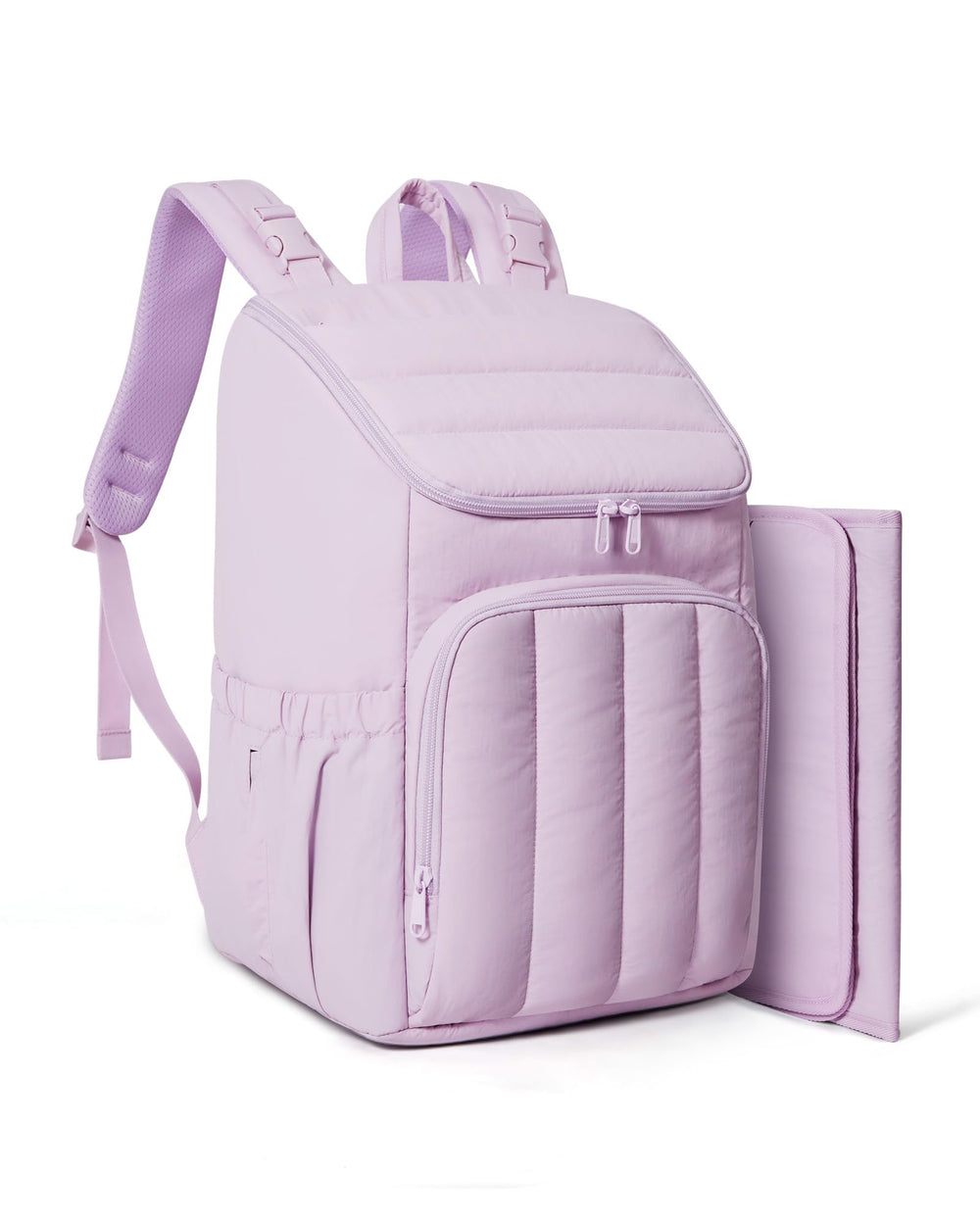 bagsmart diaper bag backpack showing wide-open design for quick access