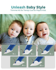 Baistom haircut kit with 6 guide combs for versatile kid hairstyles.