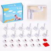 Baitiny invisible baby-proof cabinet latch in use for safe storage
