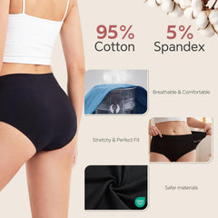 BAJISA 3-pack back view highlights full-coverage design for comfort while moving.