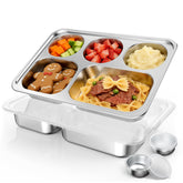 Bakpoco divided plate with 5 sections for balanced meals.
