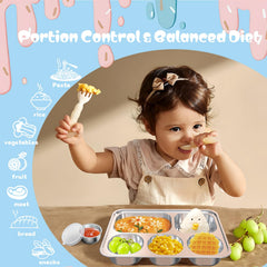 Bakpoco portion-control plate five compartments supports balanced meals.