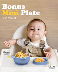 Stainless steel bowls resist stains and odors for easy cleanup.