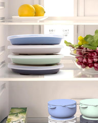 Bakpoco stainless steel plate closeup, durable and stain-resistant.