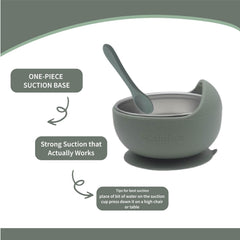 Balhika silicone bowl inserts in stainless steel help maintain temperature and ease cleaning