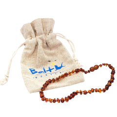 Baltic Wonder necklace with cognac amber beads for everyday elegance.