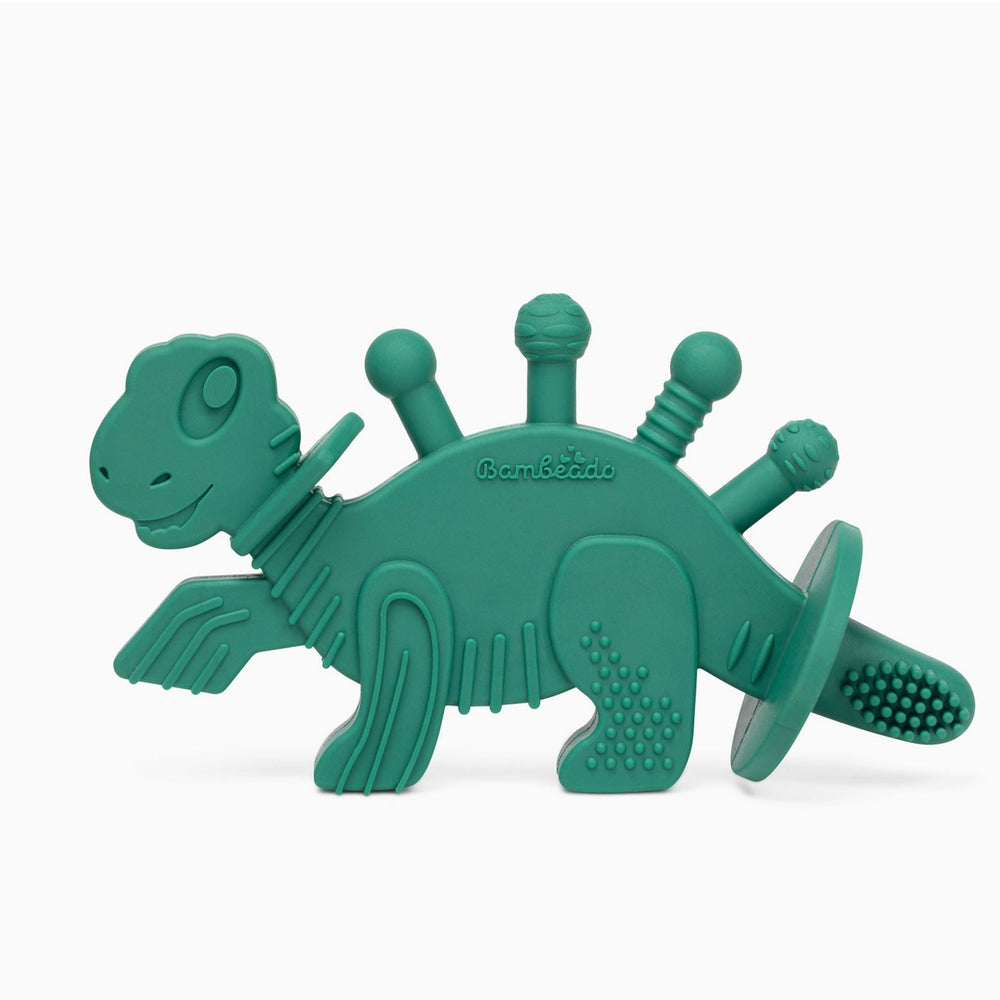Bambeado Dibly Dino Teether in giraffe shape soothes gums during teething