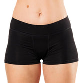 Bambody absorbent boxer in black, front view for all-day protection
