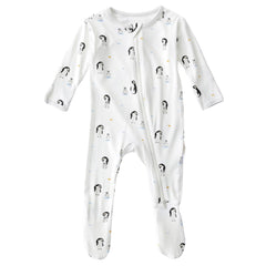 Bamboo Little soft baby footie with penguin design for cozy daily wear
