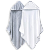 BAMBOO QUEEN 2-pack baby hooded towel 30x30 for gentle post-bath warmth.