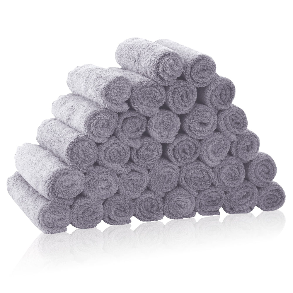 BAMBOO QUEEN 32-pack baby washcloths with coral fleece for soft cleansing