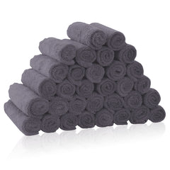 BAMBOO QUEEN 32-pack washcloths in coral fleece for gentle cleansing on delicate skin.