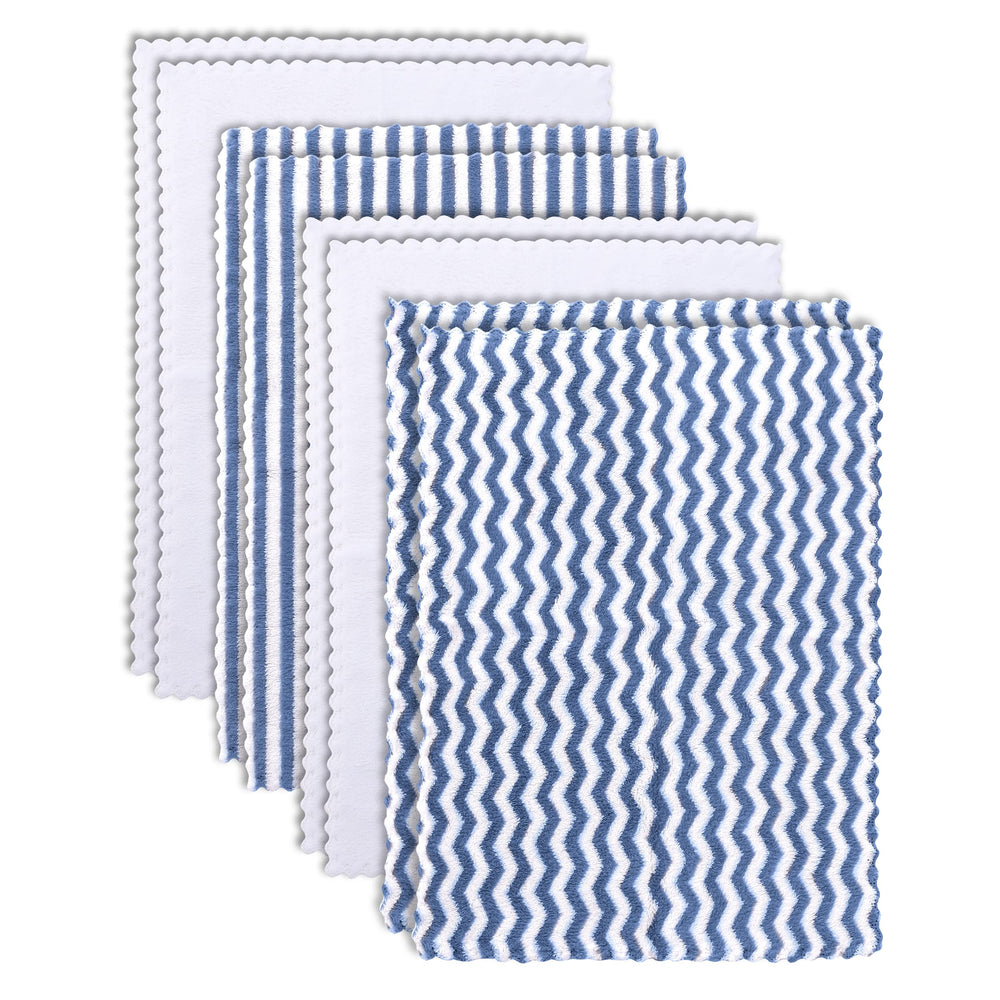 Bamboo Queen 8-pack burp cloths flatlay showing soft, absorbent fabric for baby feeding.