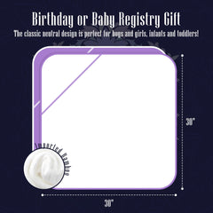 BAMBOO QUEEN violet hooded baby towel 30x30 for cozy drying