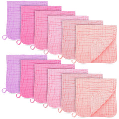 BAMBOO QUEEN pink sakura burp cloths, 20x10 inches, gentle spill protection