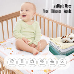 BAMBOO QUEEN muslin burp cloths gift-ready packaging for baby showers