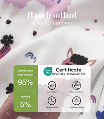 BambooBud baby gown with one-snap foot pocket facilitating quick diaper changes