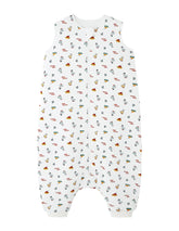 BambooBud sleep sack with feet in duck color keeps toddlers warm.