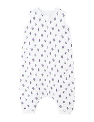 BambooBud baby sleep sack with feet in lavender offers warm, snug comfort for chilly nights.