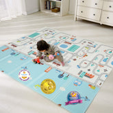 BAMMAX extra-large play mat with waterproof surface for quick spill cleanup.