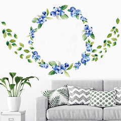 Bamsod Blueberry wall decal used in a DIY decorating project setup.