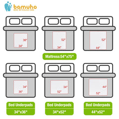 Bamuho bed pad non-slip base keeps pad in place overnight