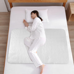 Bamuho bed pad waterproof underpad top view protects sheets