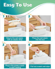 Banapoy wipe warmer with visible water reservoir for moisture.