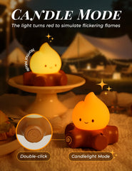 BANDIANCY campfire night light steady LED flame for gentle ambiance