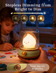 BANDIANCY Smiley Lamp in candlelight mode mimics a soft flame.