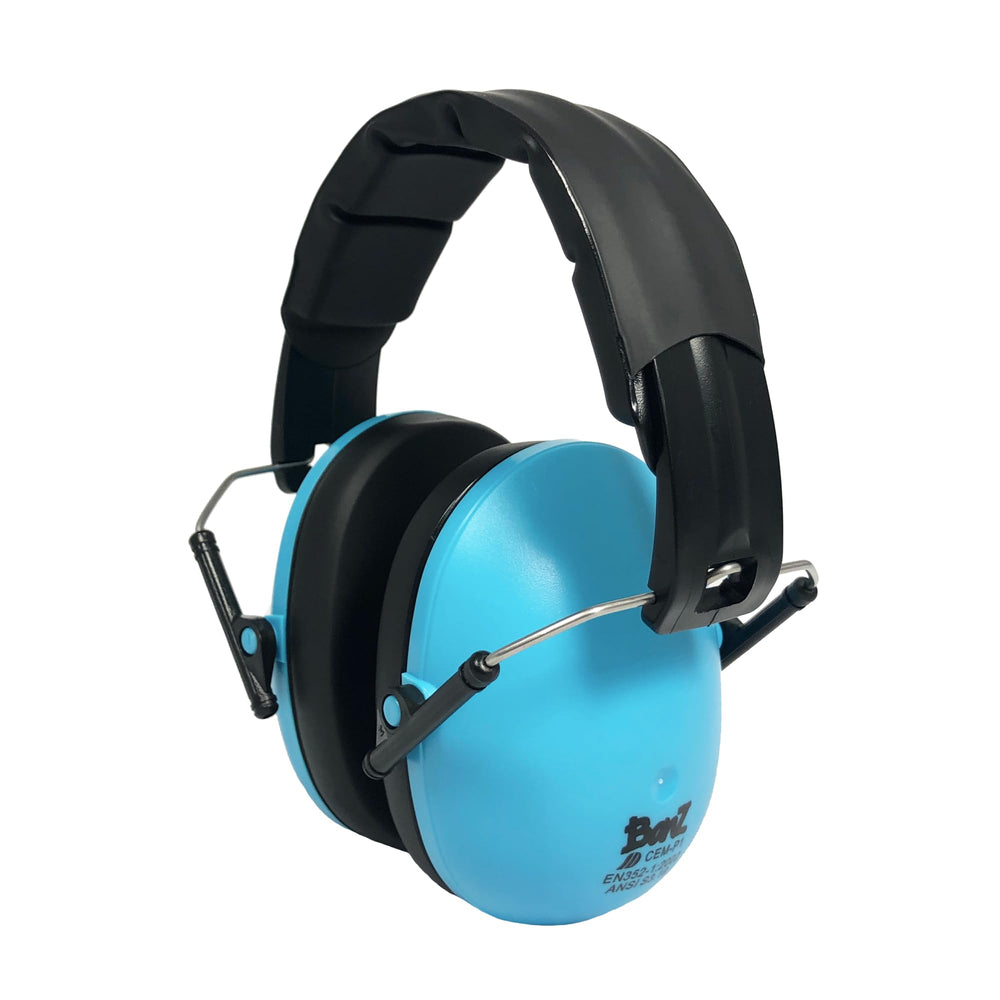BANZ Baby Earmuffs front view; lightweight kids protection at events.