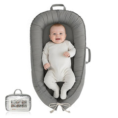 Baobrava Baby Lounger with 360-degree bumper for snug newborn comfort.