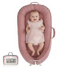 Baobrava baby lounger cover closeup – soft cotton for gentle resting and easy care.