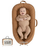 Baobrava baby lounger cover with zipper for easy removal and cleaning.