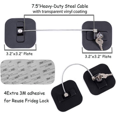 BAOWEIJD fridge lock with large adhesive pads for strong mounting